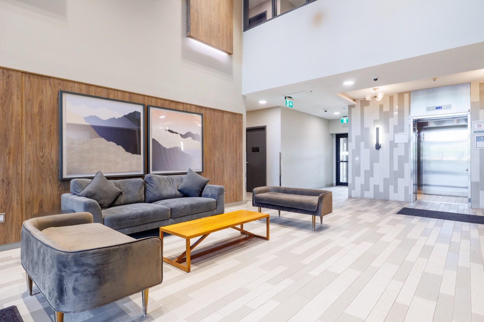 Interior — multifamily lobby, GTA